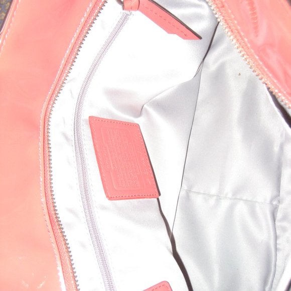 COACH PATENT LEATHER ORANGE BAG No.E1149-F17728 NWOT - Picture 3 of 5